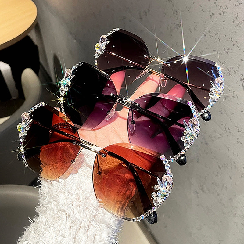 Fashion Rimless Sunglasses Summer Eyewear