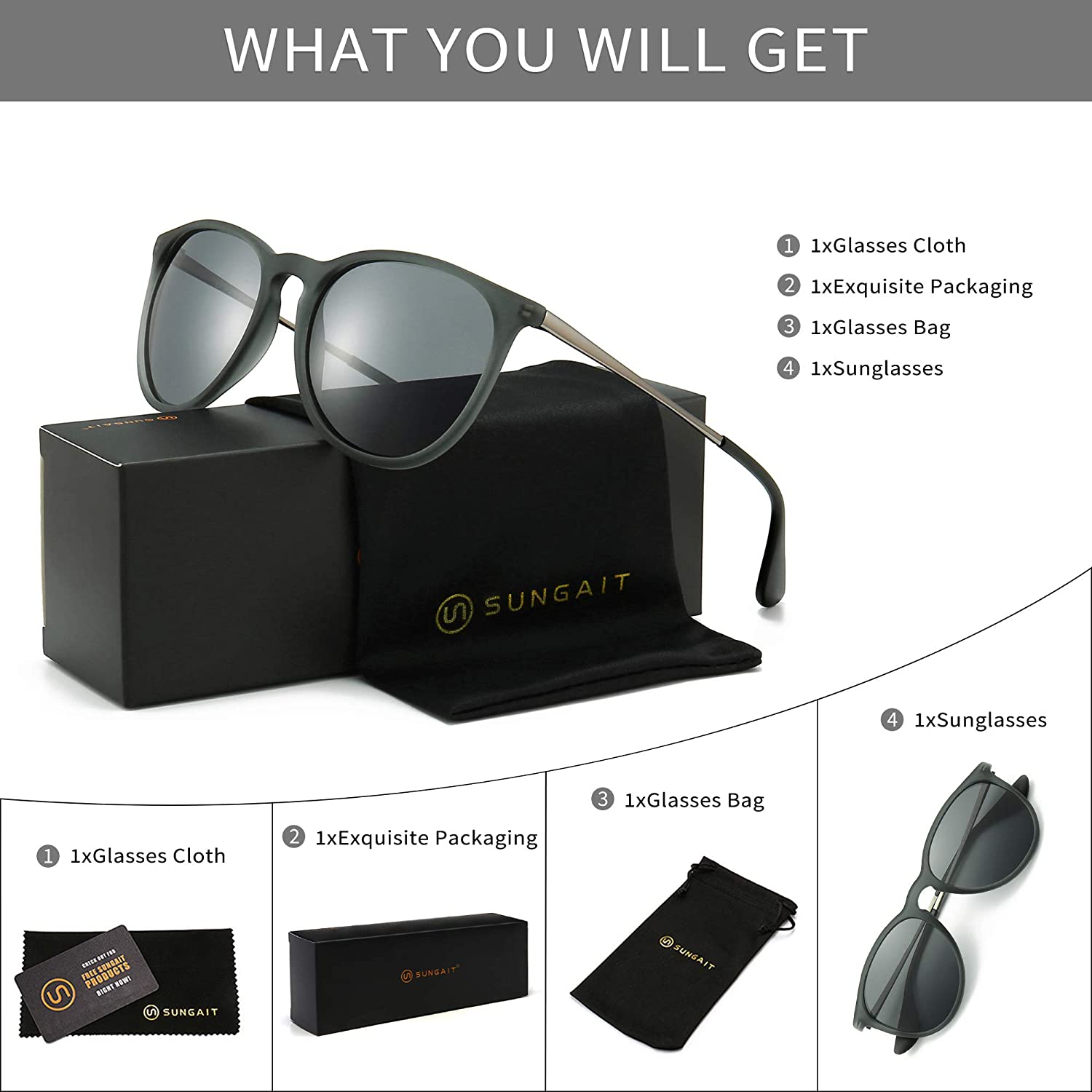 Vintage Round Sunglasses for Women Men Classic Retro Designer Style