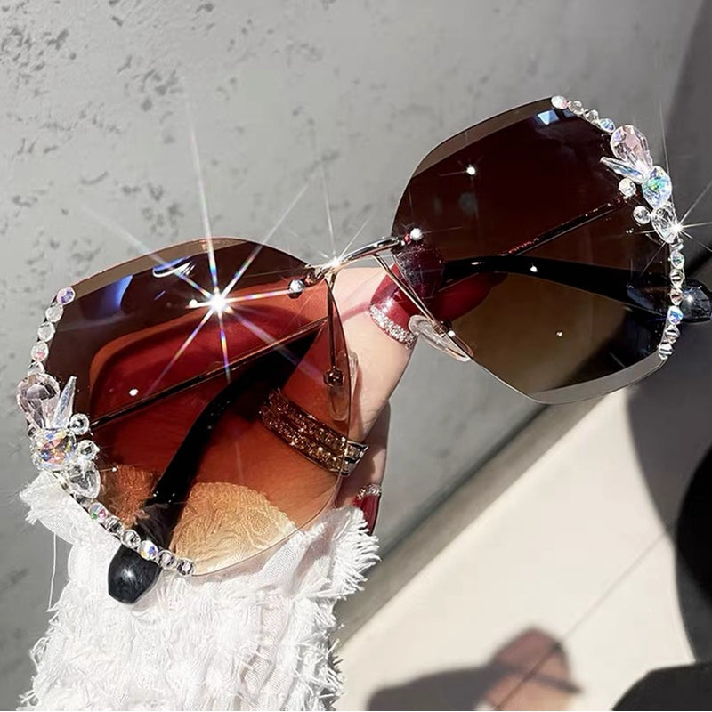 Fashion Rimless Sunglasses Summer Eyewear